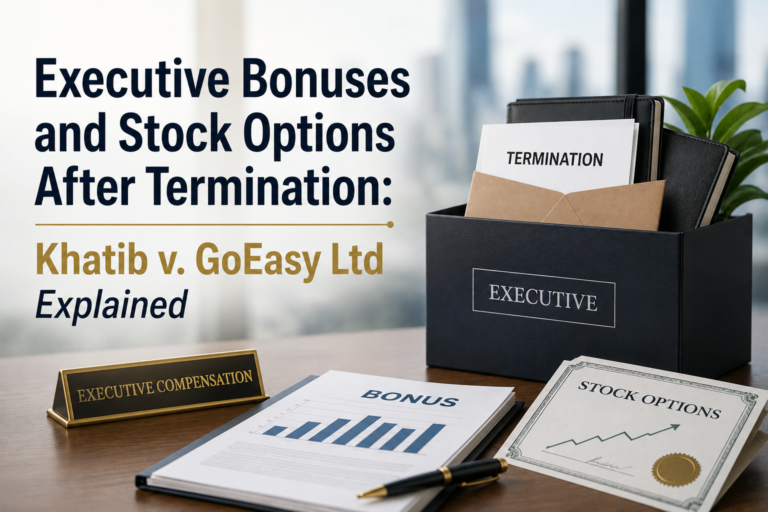 Executive Bonuses and Stock Options After Termination Khatib v. GoEasy Ltd Explained