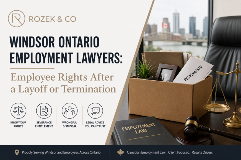 Windsor Ontario Employment Lawyers Employee Rights After a Layoff or Termination